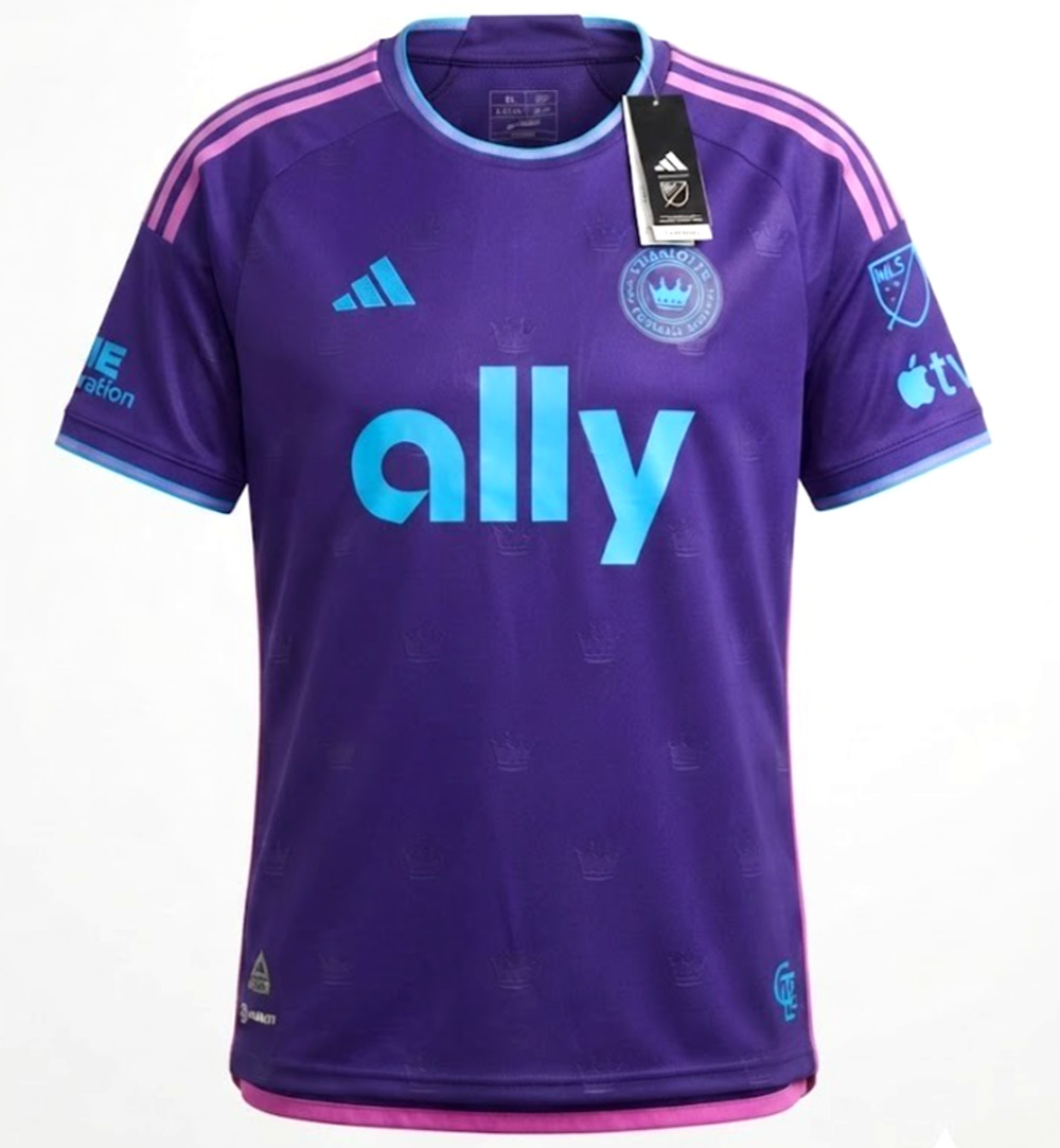 Adidas Charlotte FC Authentic Jersey XL NWT MLS Soccer Purple Ally HI1849